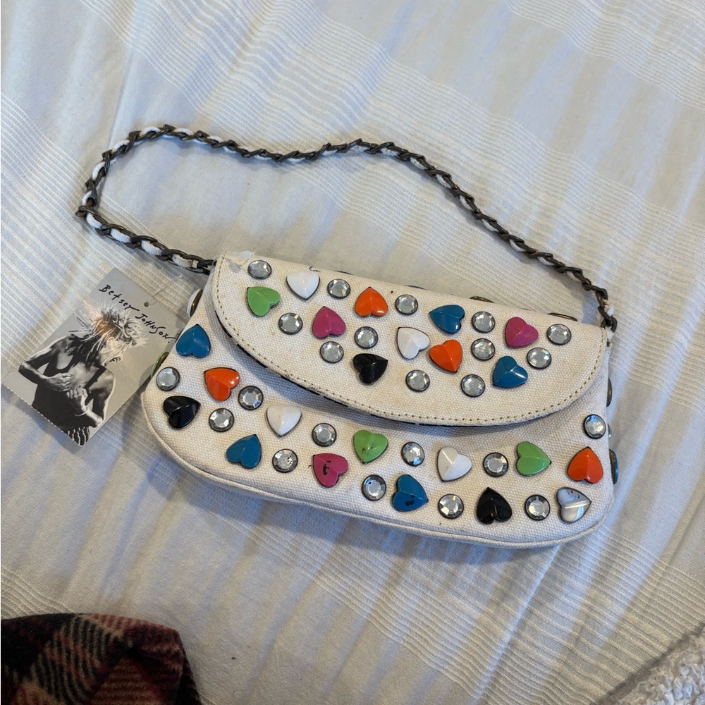 Betsey Johnson Multicolor Heart Clutch
